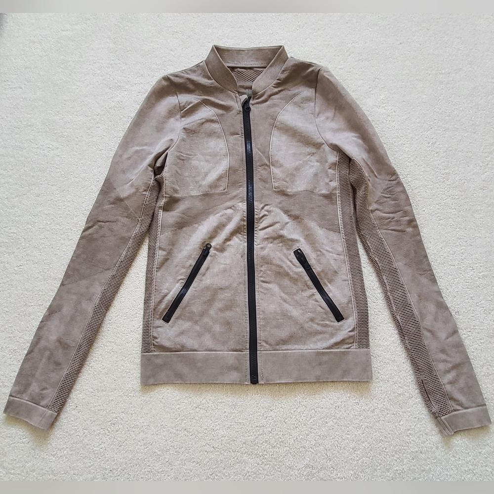 NWOT Blanc Noir Super Nova Tan Workout Jacket Sz M - Picture 3 of 15